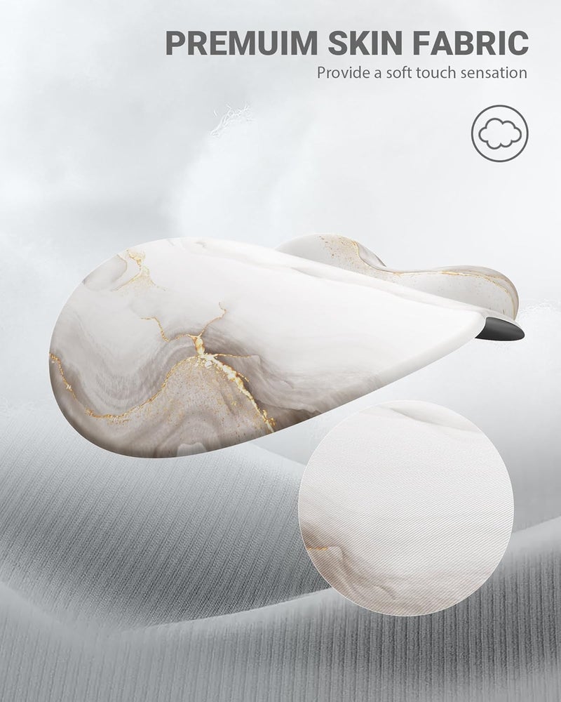 Laborio Ergonomic Mouse Pad Wrist Support, Comfortable Mouse Pad Wrist Rest, Relieve Wrist Pain Gel Mouse pad, Non-Slip Rubber Base Mousepad for Laptop, Computer(White Marble) - Image 3